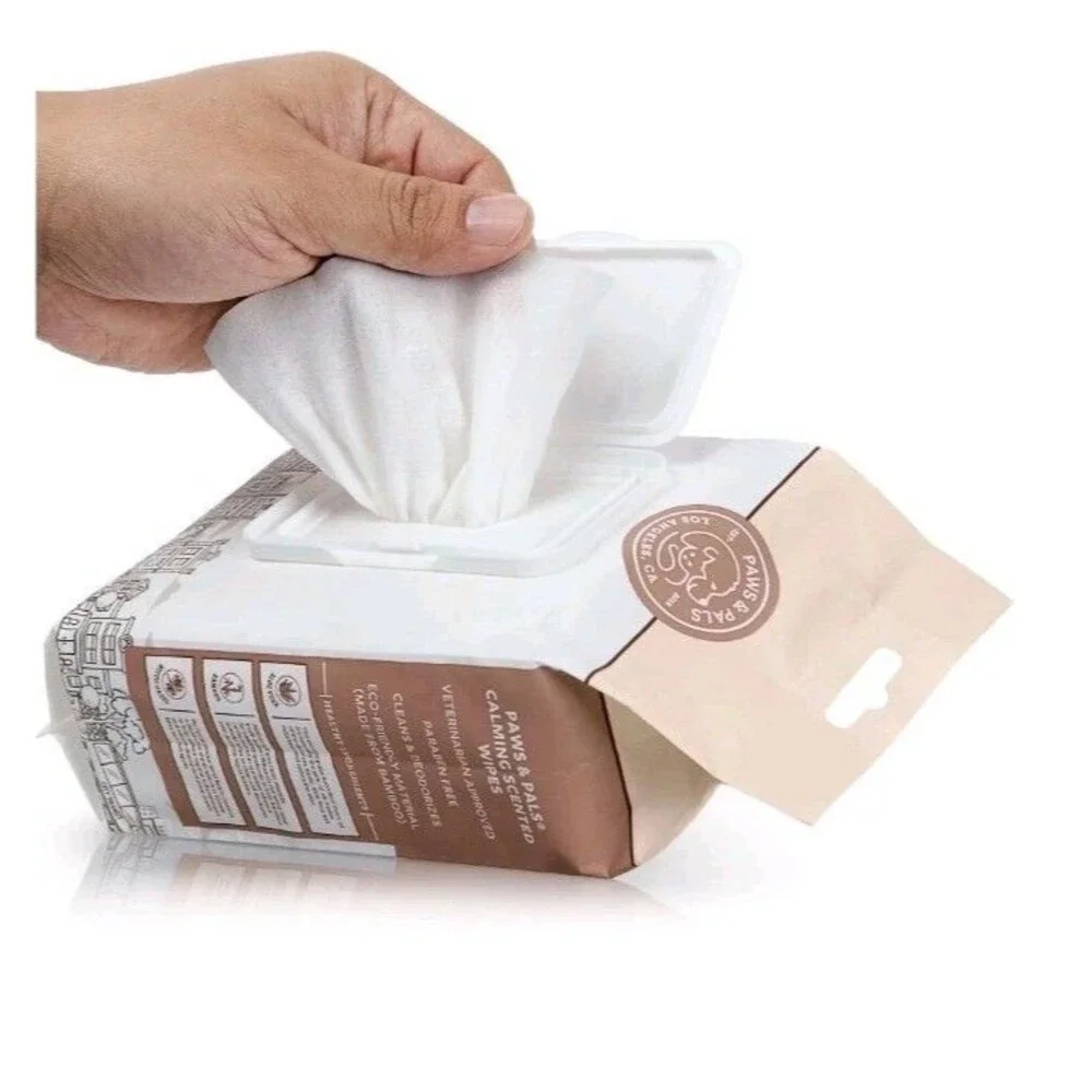 3 Pack Paws & Pals Pet Grooming Oatmeal Scent Wipes Hypo Allergenic Cleansing